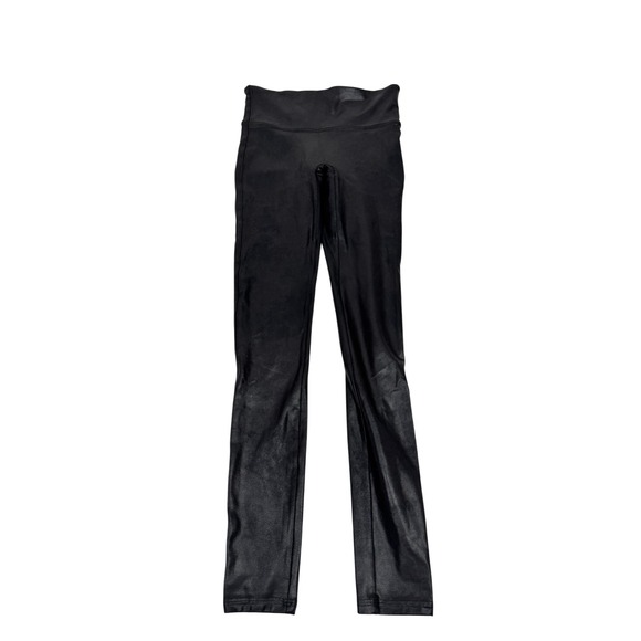 SPANX Pants - Spanx Faux Leather Leggings Black High Waist Slimming Pants S/P‎ Small 26 Inseam